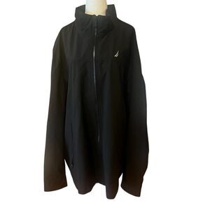 NWOT Nautica men's‎ 3x Microfiber Light Weight Zip Up Pocket Casual jacket black